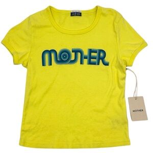 Mother The Itty Bitty Ringer Cotton Graphic Baby Tee Size Small